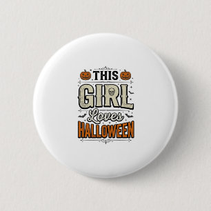 Badge Rond 5 Cm Cette fille aime le design de t-shirt vintage Hall