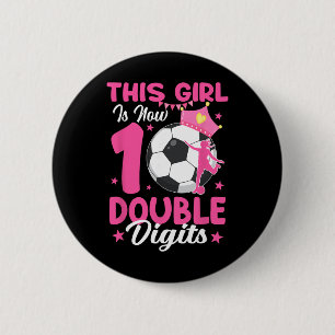 Badge Rond 5 Cm Cette fille est maintenant une fille de soccer à d