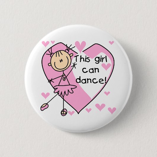 Badge Rond 5 Cm Cette fille peut danser le T-shirts et les cadeaux (Devant)