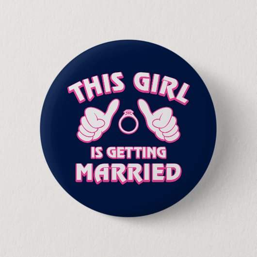 Badge Rond 5 Cm Cette fille se marie (Devant)