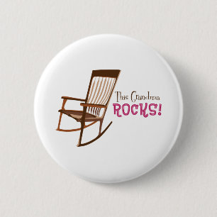 Badge Rond 5 Cm Cette grand-mère Rocks