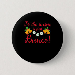 Badge Rond 5 Cm Cette Saison Jouer Bunco Noël Dice Ga