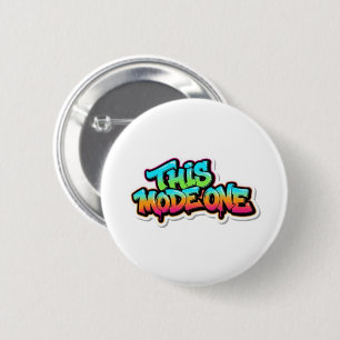 Badge Rond 5 Cm Cette typographie graffiti colorée en mode un