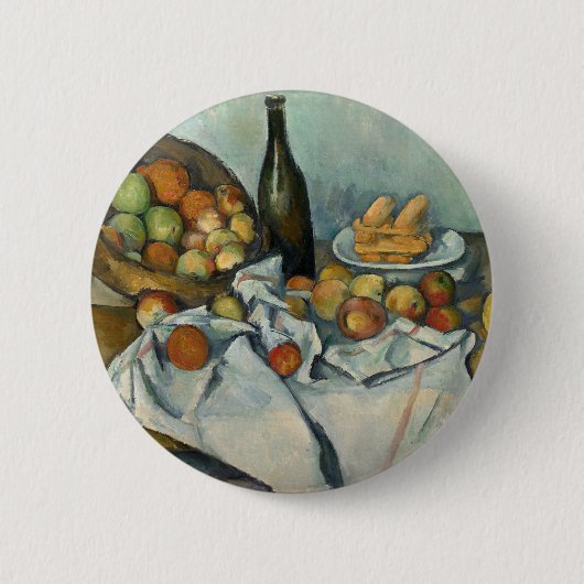 Badge Rond 5 Cm Cezanne Panier Pommes Impressionnisme Art (Devant)