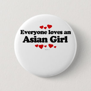 Badge Rond 5 Cm Chacun aime un T-shirt asiatique de fille