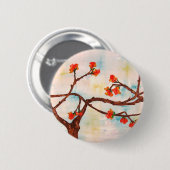 Badge Rond 5 Cm Chaîne de fleur (Devant & derrière)