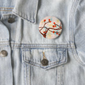 Badge Rond 5 Cm Chaîne de fleur (En situation)