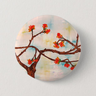 Badge Rond 5 Cm Chaîne de fleur