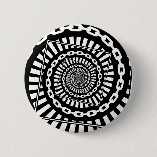 Badge Rond 5 Cm Chaînes de golf sur disque (Devant)