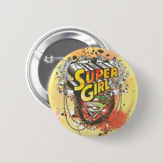 Badge Rond 5 Cm Chaînes superfilles (Devant & derrière)