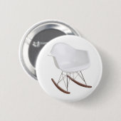Badge Rond 5 Cm Chaise de basculage d'Eames Shell Eiffel de (Devant & derrière)