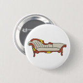 Badge Rond 5 Cm Chaise Longue (Devant & derrière)
