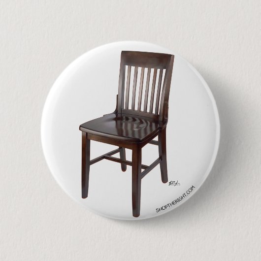 Badge Rond 5 Cm Chaise vide (Devant)