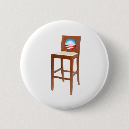 Badge Rond 5 Cm Chaise vide d'Obama (Devant)