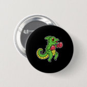 Badge Rond 5 Cm Chameleon fait la boxe (Devant & derrière)