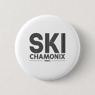 Badge Rond 5 Cm Chamonix Station de ski France Alpes Mot de passe
