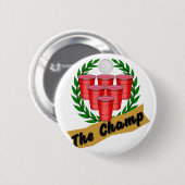 Badge Rond 5 Cm Champ Beer Pong (Devant & derrière)
