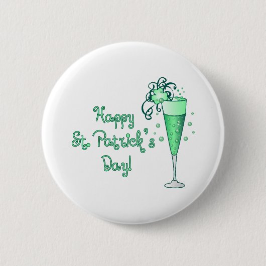 Badge Rond 5 Cm Champagne verte (Devant)