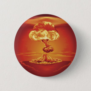 Badge Rond 5 Cm Champignon atomique d'explosion nucléaire