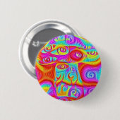 Badge Rond 5 Cm champignon coloré (Devant & derrière)