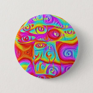 Badge Rond 5 Cm champignon coloré