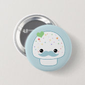 Badge Rond 5 Cm Champignon de moustache (Devant & derrière)