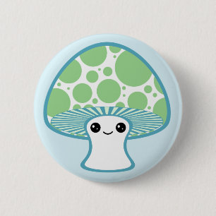 Badge Rond 5 Cm Champignon mignon