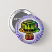 Badge Rond 5 Cm Champignon numérique (Devant & derrière)