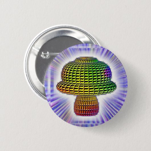 Badge Rond 5 Cm Champignon numérique (Devant & derrière)