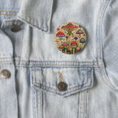 Badge Rond 5 Cm Champignons de contes Fairytale (En situation)