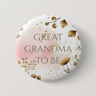 Badge Rond 5 Cm Champignons et Fleurs Cottage Core   Arrière-Grand