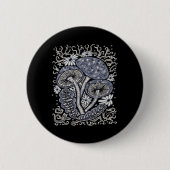 Badge Rond 5 Cm Champignons Et Whimsigoth (Devant)