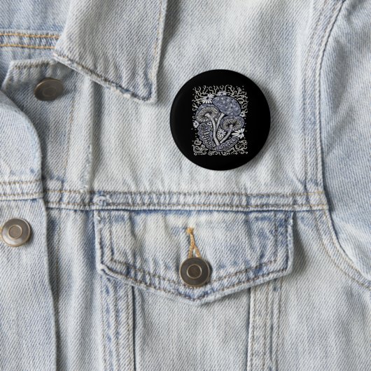 Badge Rond 5 Cm Champignons Et Whimsigoth (En situation)