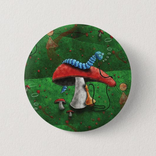 Badge Rond 5 Cm Champignons magiques (Devant)