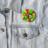 Badge Rond 5 Cm Champignons magiques rétro (En situation)