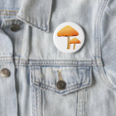 Badge Rond 5 Cm Champignons oranges (En situation)