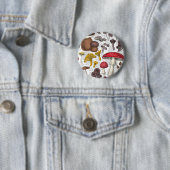 Badge Rond 5 Cm Champignons sauvages (En situation)
