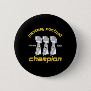 Badge Rond 5 Cm Champion Amusant de la Ligue de Football Fantastiq
