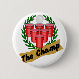 Badge Rond 5 Cm Champion de Beer Pong