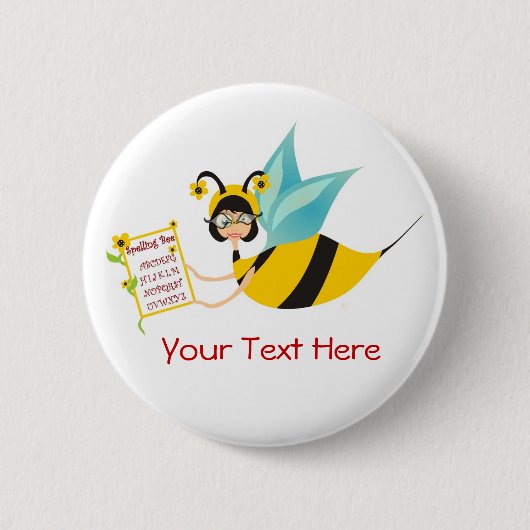 Badge Rond 5 Cm Champion de concours d'orthographe (Devant)