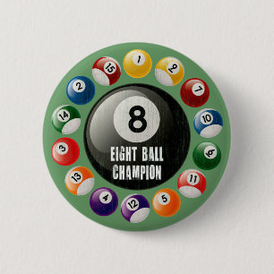 BADGE ROND 5 CM CHAMPION DE HUIT BOULES