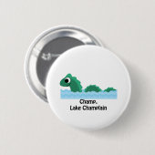 Badge Rond 5 Cm Champion, lac Champlain (Devant & derrière)