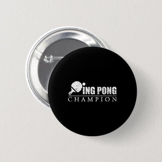 Badge Rond 5 Cm Champion Ping Pong (Devant & derrière)