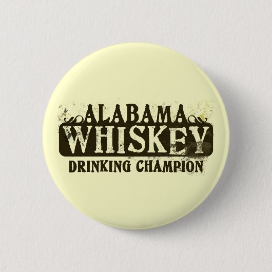 Badge Rond 5 Cm Champion potable de whiskey de l'Alabama (Devant)