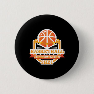 Badge Rond 5 Cm Championnat de basket-ball Vintage
