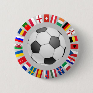 Badge Rond 5 Cm Championnat d'Europe de football 2016