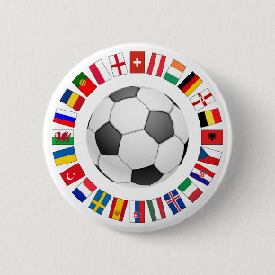 Badge Rond 5 Cm Championnat d'Europe de football 2016
