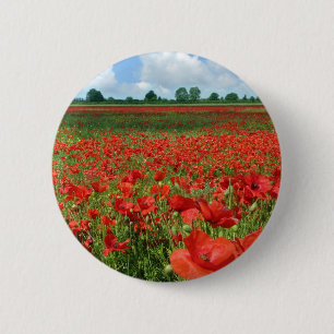 Badge Rond 5 Cm Champs de pavot
