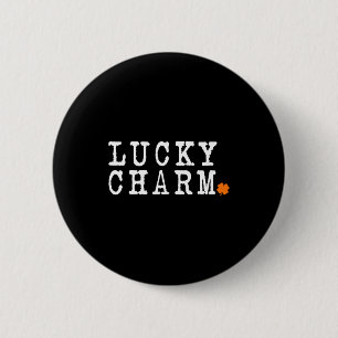 Badge Rond 5 Cm Chanceux Charme St Patricks Day T Shirt Trèfle Cha
