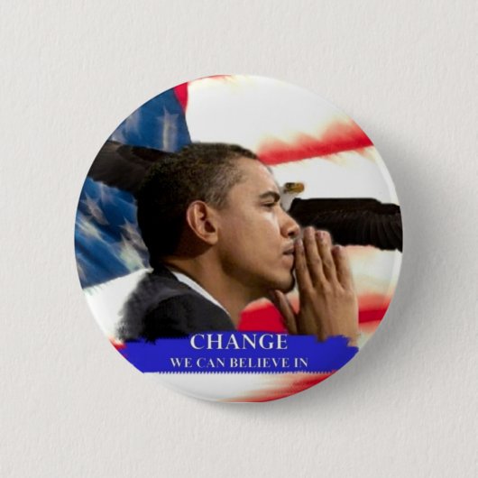 Badge Rond 5 Cm Changement d'Obama (Devant)